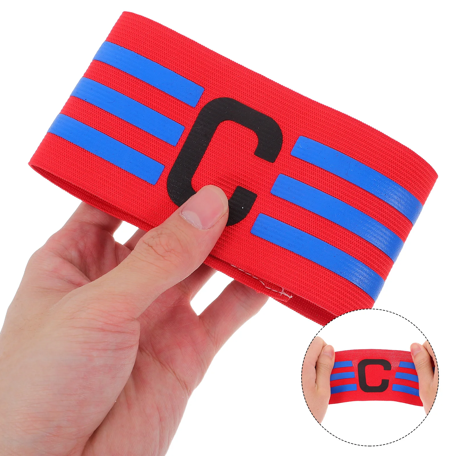 

Football Captain's Armband Simple Colorful Durable Small Football Captain's Armband for Man Woman (Black Red)