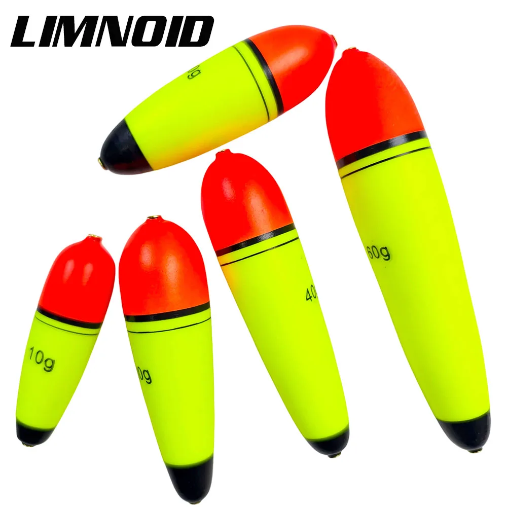 Limnoid 3-teiliger EVA-Angelköder, gut sichtbarer, fluoreszierender Schaumstoffköder für das Angeln am Meer, am Felsen und am Strand, 10–60 g Auftrieb