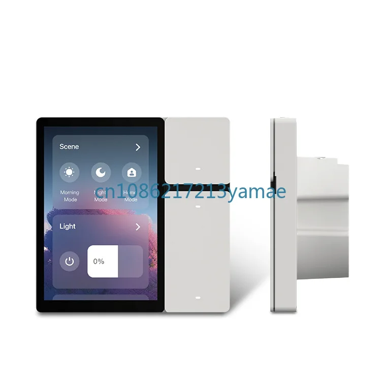 Smart 3.5-Inch WiFi Full Screen Switch Three-Way Relay Switch with IR Infrared Remote Control