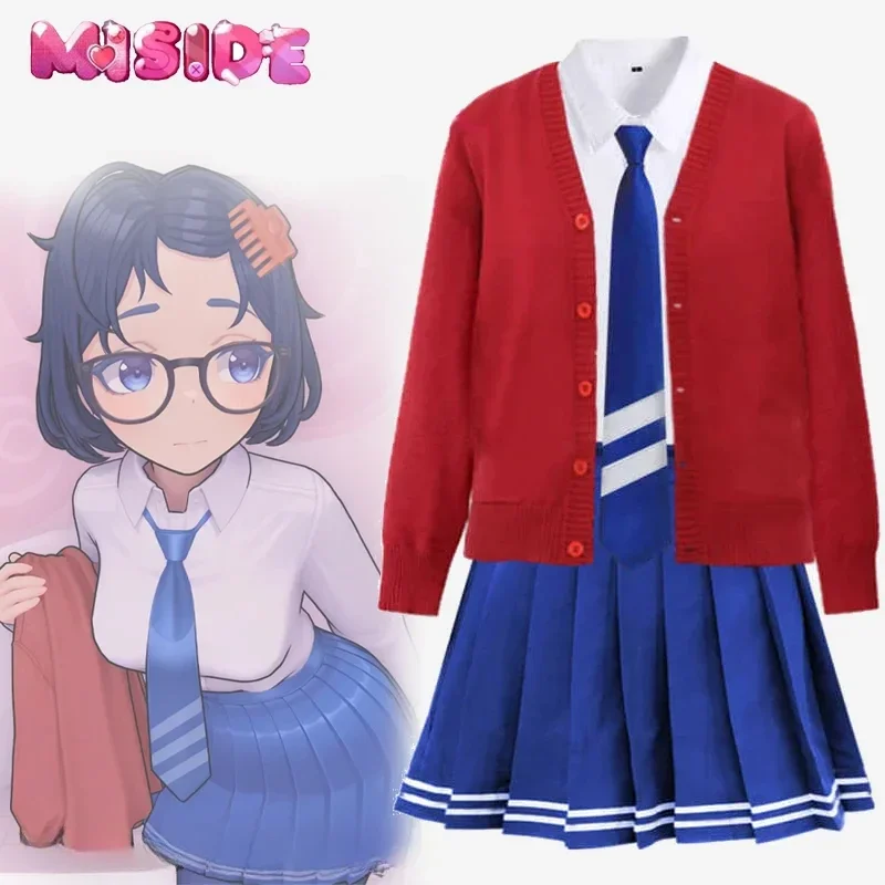 

New 2025 Game Miside Cosplay Costume Adult Women Full Set Accessories Suit JK Uniform Skirt Glasses Prop Halloween Outfits