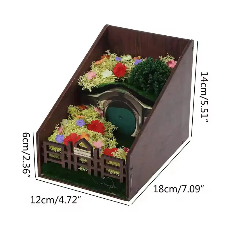 ミニ Diy ブックコーナーマイクロランドスケープブックスタンド家の装飾ブックエンド装飾装飾品学校事務用品本棚インサート