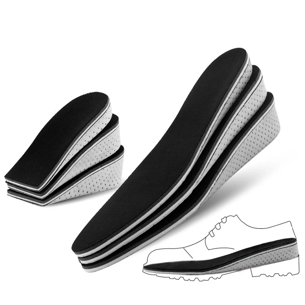 2-4cm Memory Foam Insoles for Shoes Men Height Increase Templates Breathable Sweat-absorbent Insoles for Feet Running Accessorie image 6