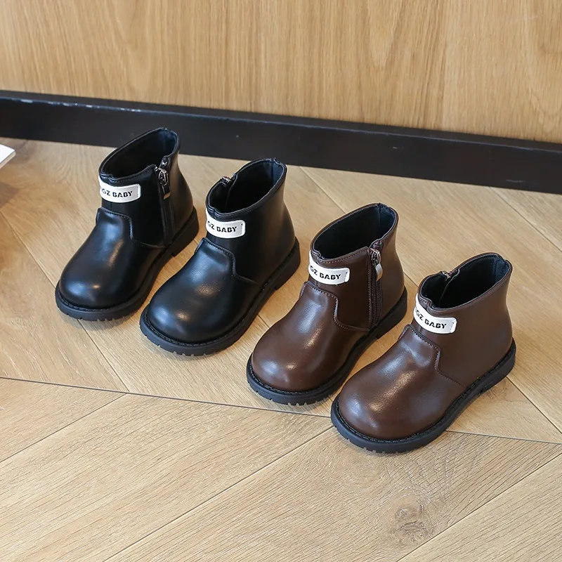 Girl British Short Boot 2026 Autumn Winter New Korean Version Child Soft Soled Boot Fashion Girl Anti-skid Versatile Snow Boot