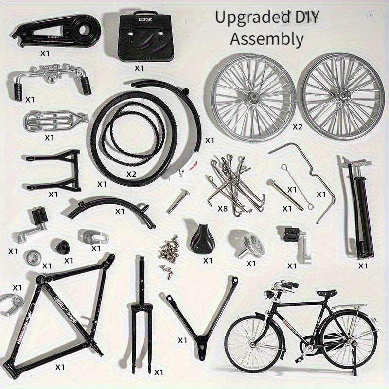 DIY Vintage 28 Bike Model Kit - Assemble Your Own Brain And Muscle Exercise Children's Toy