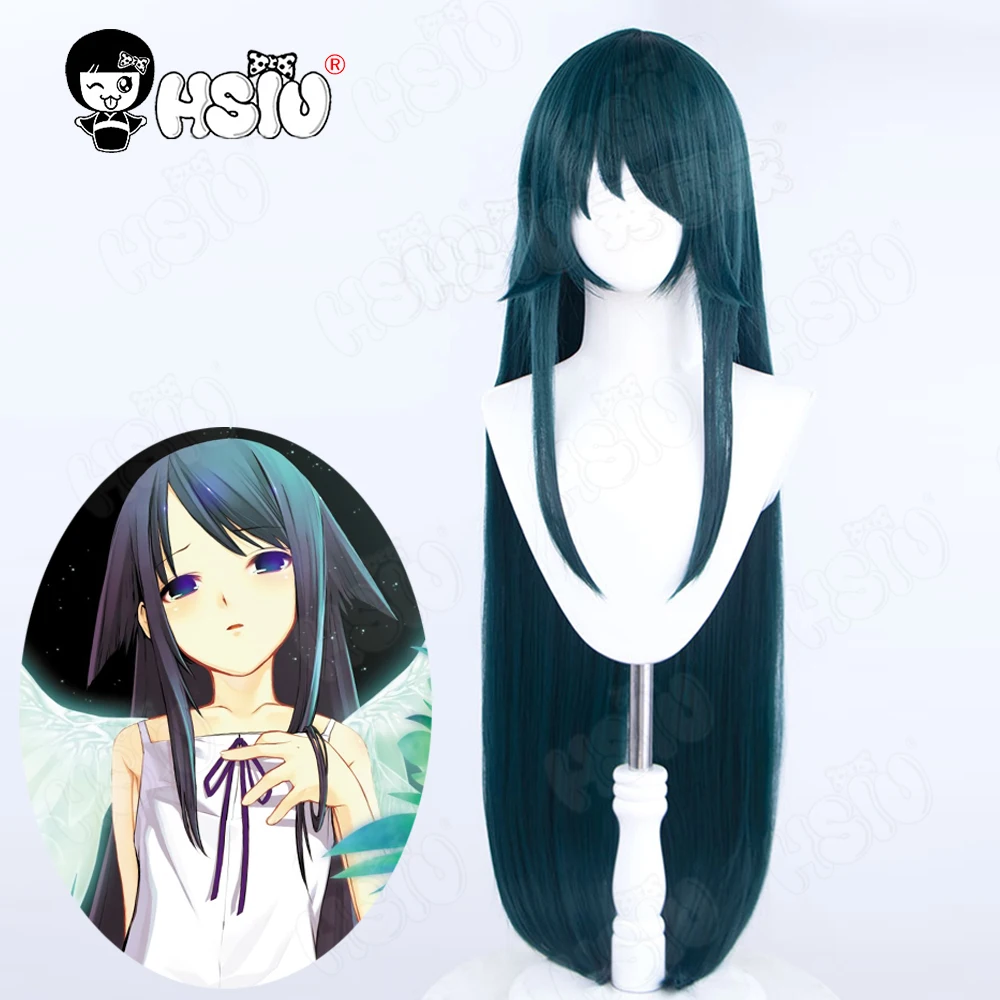 

Saya Cosplay Wig Fiber synthetic wig Game the song of saya cosplay Wig「HSIU 」dark green long Wig Wig+Wig Cap Game cosplay Wig