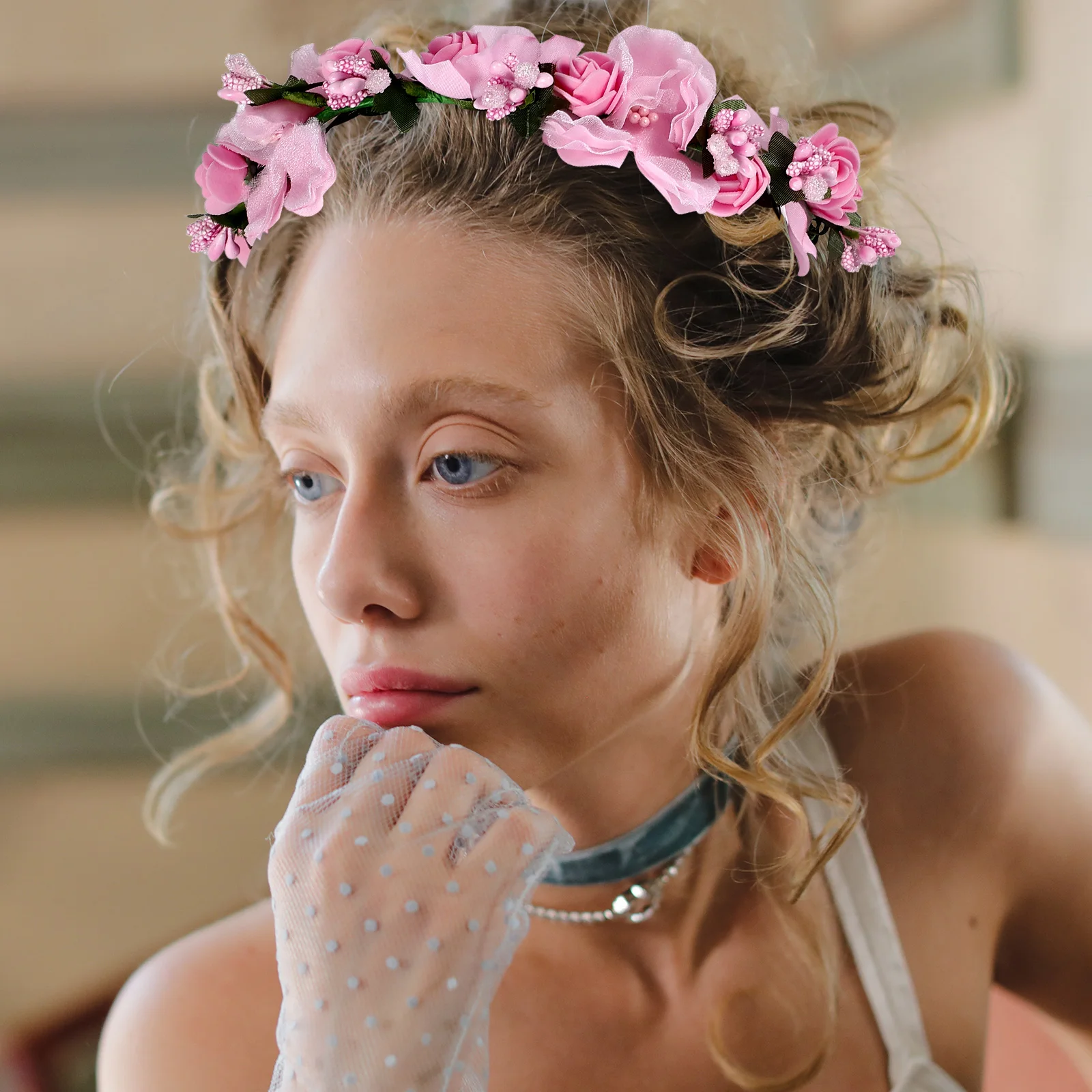 

Floral Headb s Wedding Flower Crowns Bridal Wreaths Hairb for Women Lightweight Comfortable Travel Beach Party Accessories