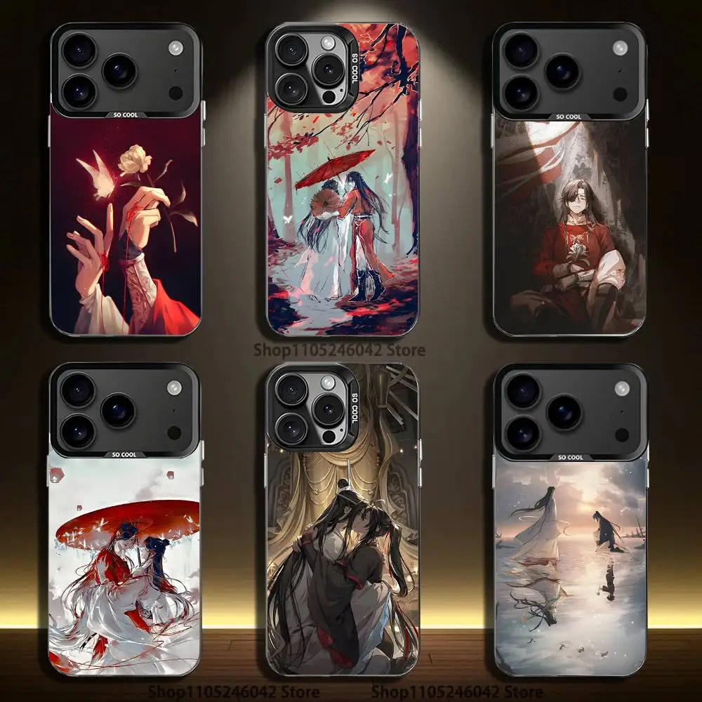 

H-Heaven officials blessing For iPhone 17,16,15,14,13,12,11,Mini,Pro,E,SE4,XS,MAX Black Shockproof Candy Matte Cover