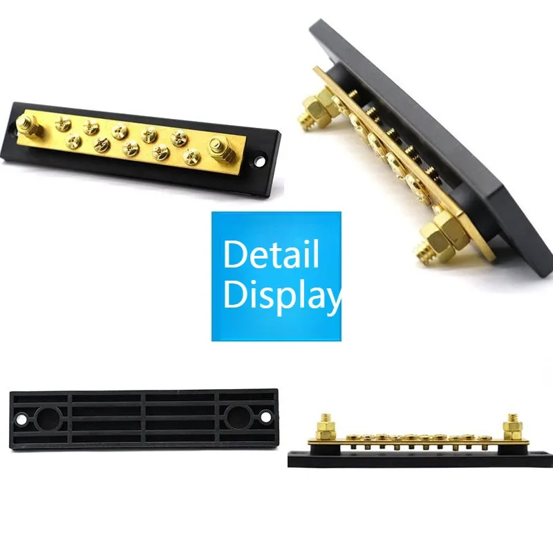 4way 6way 8way سيارة RV صف مزدوج بسبار 60A 32 فولت براس بولت الأسلاك السلبية بار المسمار سفينة تحويل الأجزاء العامة 10way 150A