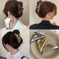 Pince à cheveux en métal évidée pour femmes, crabes géométriques vintage, barrettes, épingles à cheveux, accessoires pour cheveux, vêtements de sauna, nouvelle mode