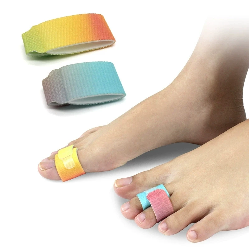 1/5/10Pcs Hammer Toe Straightener Broken Separator Finger Wraps Hammertoe Corrector Splints Crooked Curled Random Gradient Color