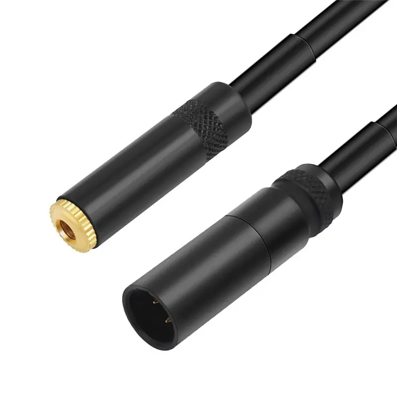 B76B Mini XLR Male to 1/8 TRS Female Audio Converter Adapter Cable 0.3m, 3.5mm for Cameras Wireless Microphones, Gold-Plated