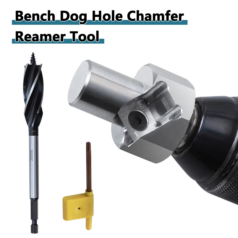 

Hot 20mm Dog Hole Chamfer Reamer Tool Set Deburring Trimmer Drill Bit Shank Dog Holes Polished Finish Tool for Electric Drill