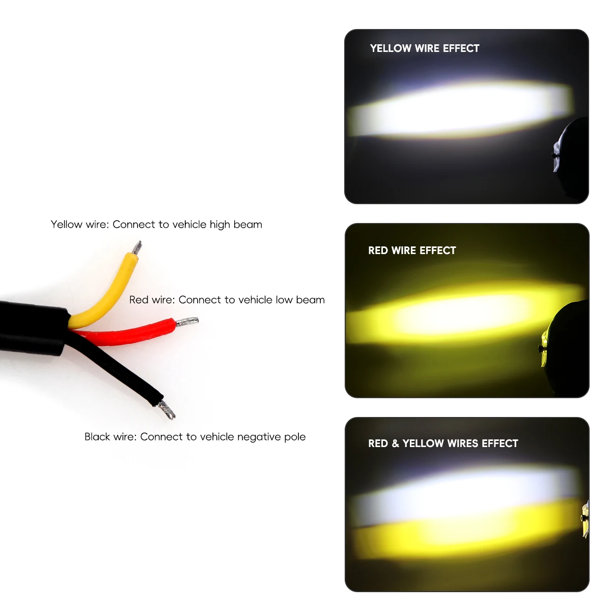 1 قطعة دراجة نارية LED الأضواء عدسة مزدوجة أبيض أصفر تسليط الضوء على كامل الوجه خوذة شكل LED لمبة أضواء الضباب مصباح إشارة العالمي