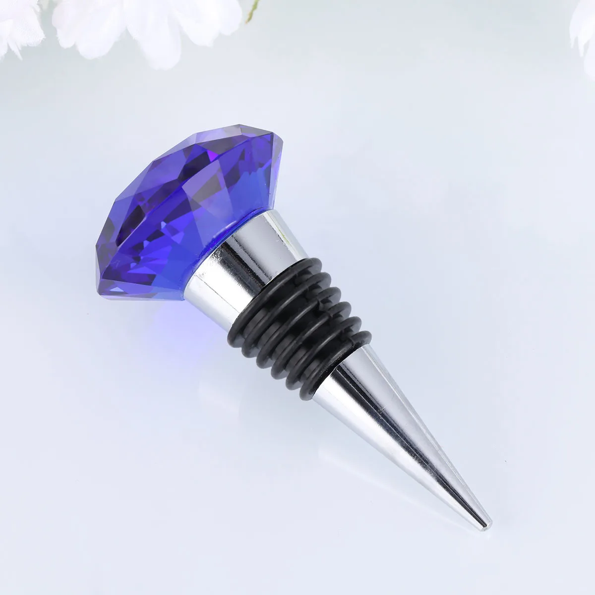 

Crystal Wine Stopper Metal Bottle Sealer Plug Elegant Party Wine Cork Wedding Birthday Banquet Beverage