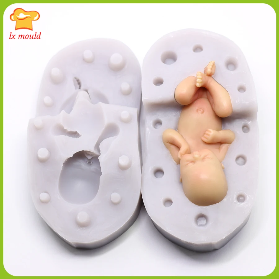 3D Baby Silicone Cake Mold Fondant Chocolate Decorating Baking Topper Mould