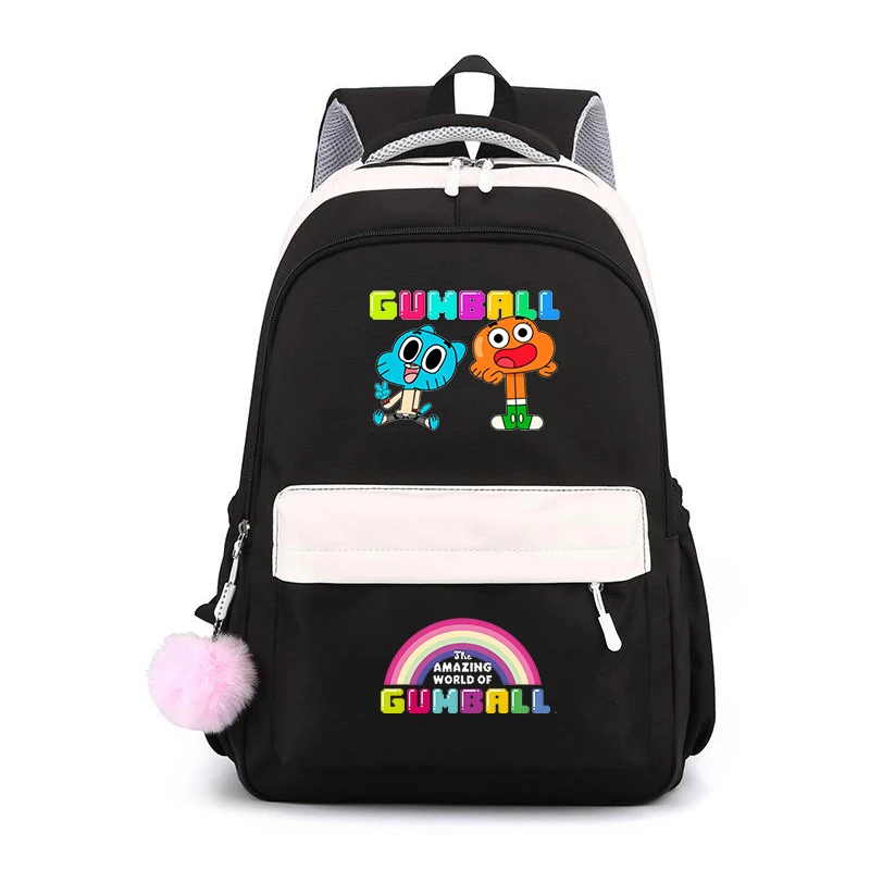 

The Amazing World of Gumball Backpack Lightweight Schoolbag for Girls Boys Funny Cartoon Students Bookbag Back To School Gift