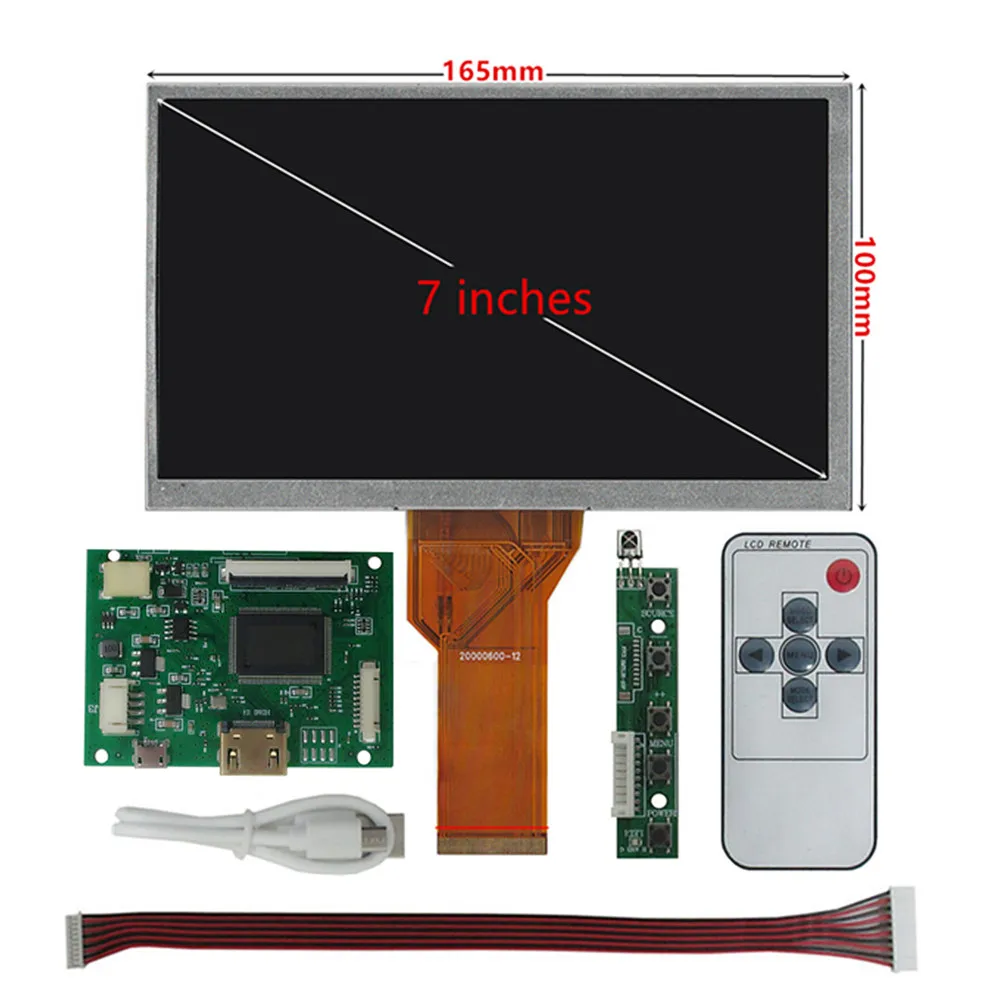 7 Inch 800*480 AT070TN94 LCD Screen Display Monitor With Driver Control Board VGA HDMI-Compatible For Raspberry Pi Banana Pi