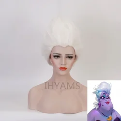 Ursula Wig Cosplay Wigs Short Synthetic Pure White Wigs Heat Resistant Wig Cap