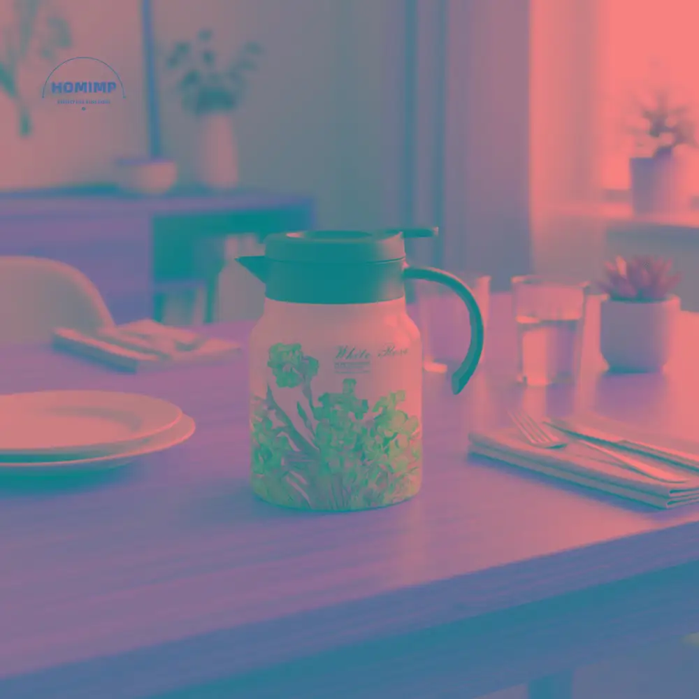 

1000ml Floral Pattern Tea Kettle 316 Stainless Steel with Tea Infuser Thermal Teapot Vintage National Style Insulated Water Pot