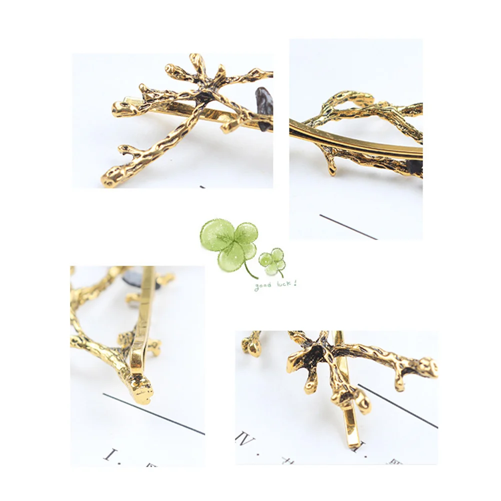 

2Pcs Antler Branch Hair Pin Vintage Elegant Hair Clip Accessories for Women Girls Lightweight Party Prom Gift Antler Hairpin