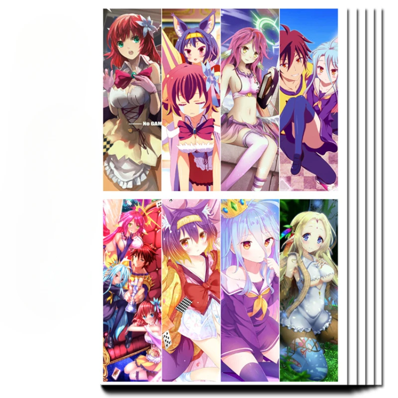 8PCS Jibril Clamée Tsurl Popular Anime Two-dimensional Peripheral PVC Translucent Bookmarks School Supplies Pretty Stationery