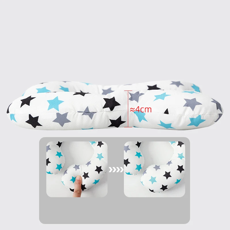 Almohada de dibujos animados para bebé, almohada en forma de U de algodón suave para bebé, coche para niños, cochecito multifuncional, nueva