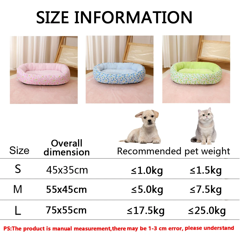 Comfortable Elastic Medium Cat Bed Nest Kennel Flower Cute Small Cat Sofa Bed Summer Soft Medium Dog Bed House Accessories - view 6
