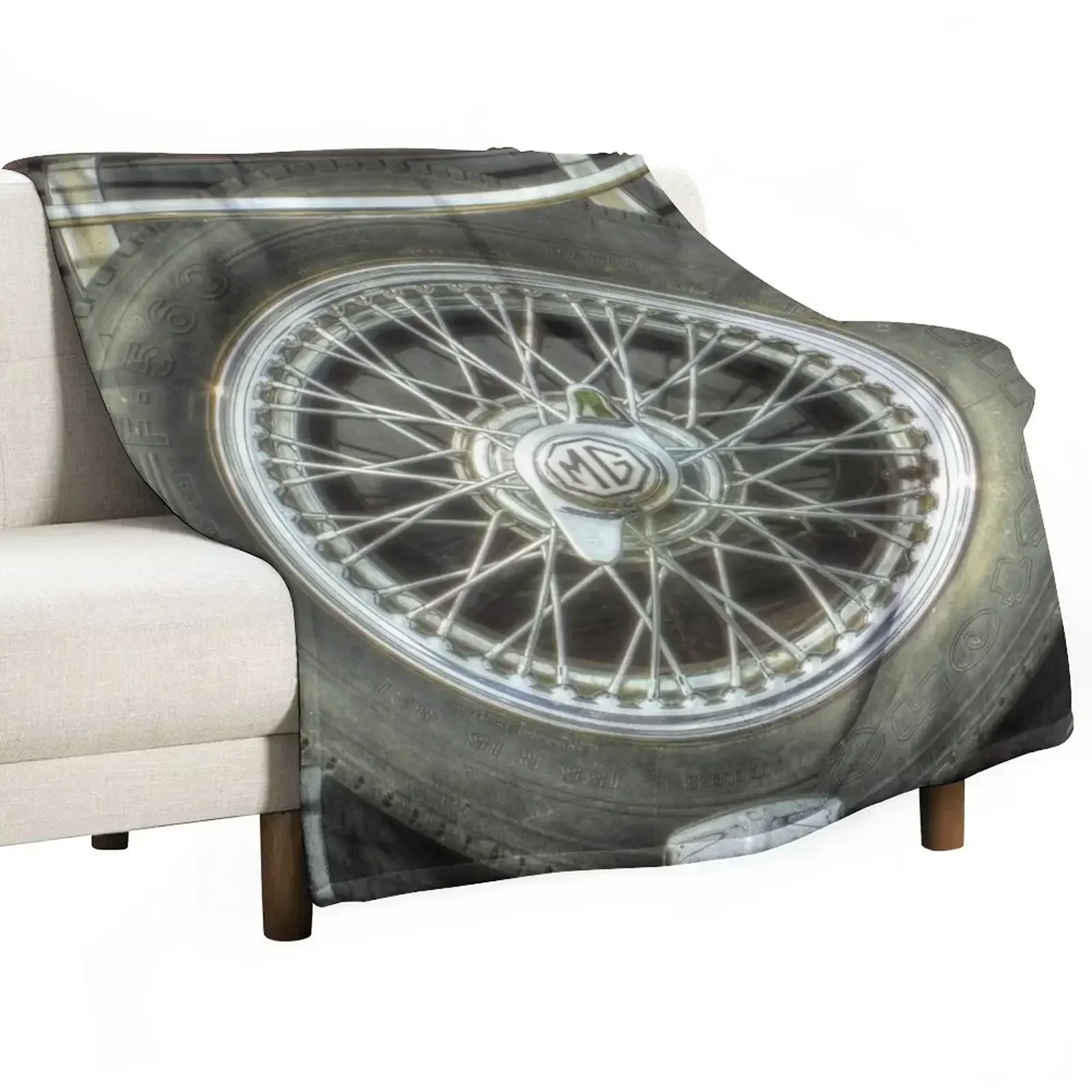 New MG Retro Vintage Spare Wheel Throw Blanket for winter Retros Soft Plush Plaid Decorative Throw Kid'S Decoratives Blankets