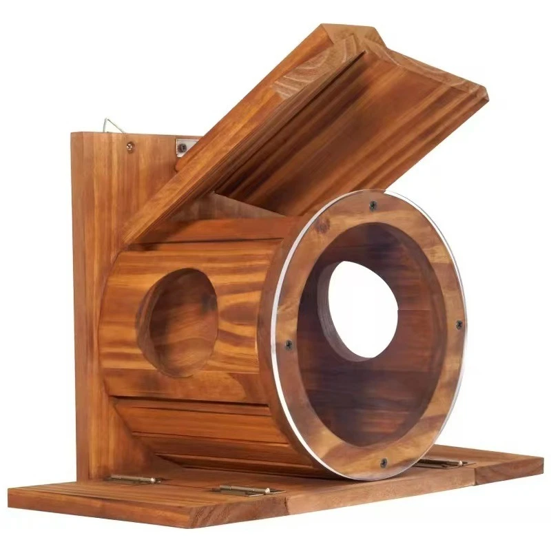 Comedero de madera para ardillas – Montaje en árbol o pared - imagen 4