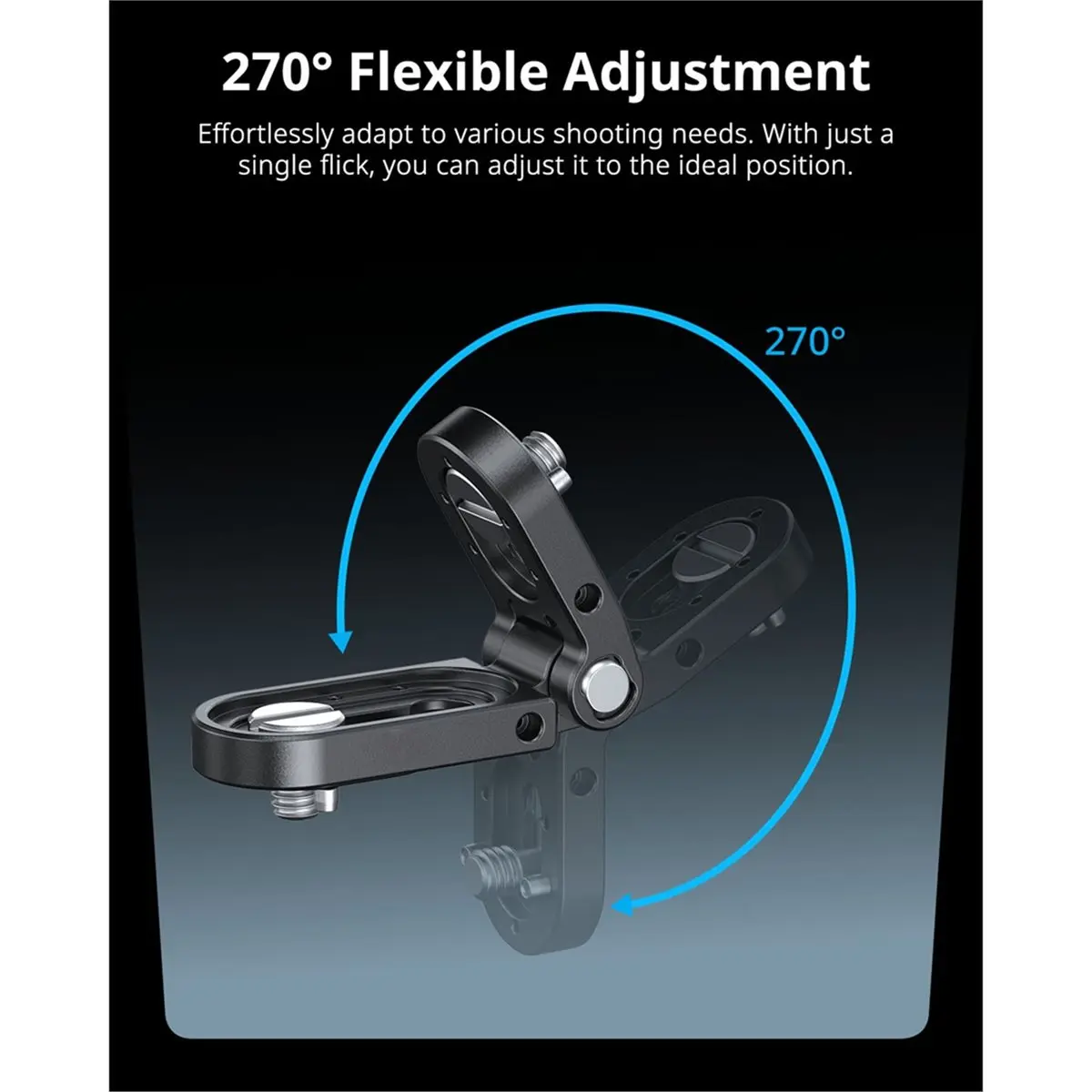 (DT37) Foldable Mini L-Shaped Mount Plate for Transmitters Monitors Angle Adjustment Fits 1/4