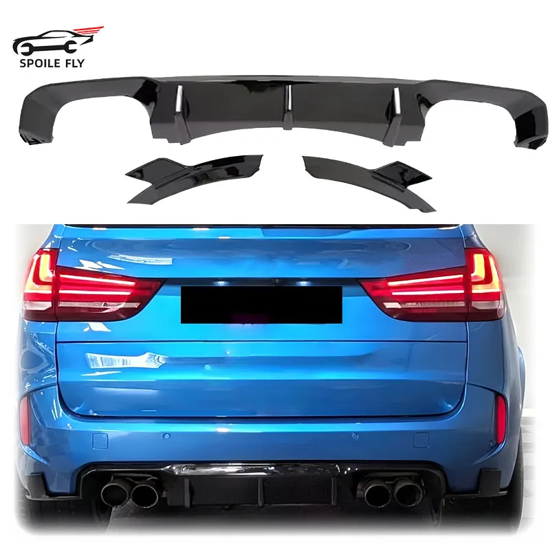 2013 To 2018 For BMW X5 M F85 X6 M F86 MP Style Replacement Rear Bumper Lip Spoiler Splitter Diffuser Guard Trim Body Kit