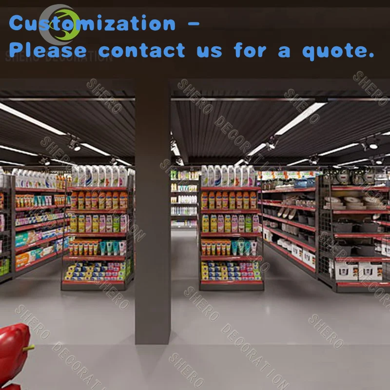 

custom.Supermarket Wooden Shelves Supermarket Display Shelf Racks Grocery Store Display