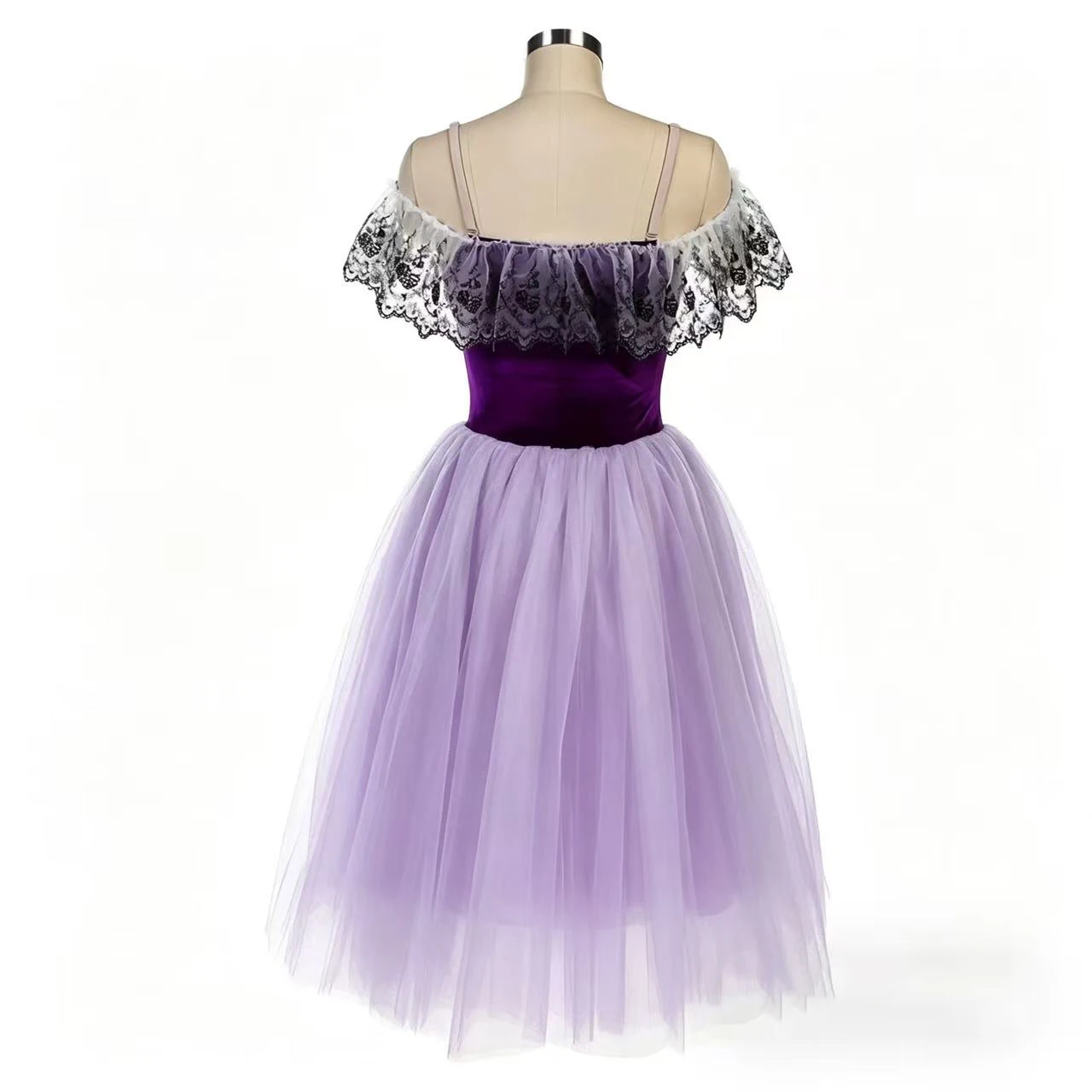 

Children's Ballet Skirt Performance Clothing Purple Ballet Tutu Dress Competition Special Dance Long Gauze Skirt New