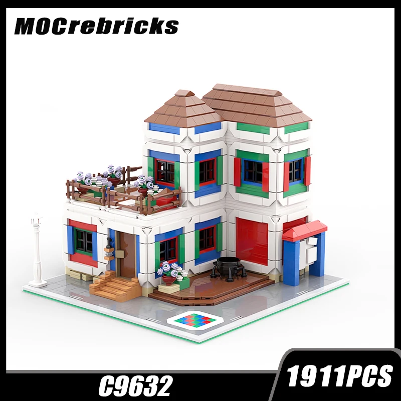 MOC-75865 arquitectura moderna Zelda Kingdom juego casa de pueblo Modular montaje de bloques de construcción modelo ladrillo juguete regalos para niños