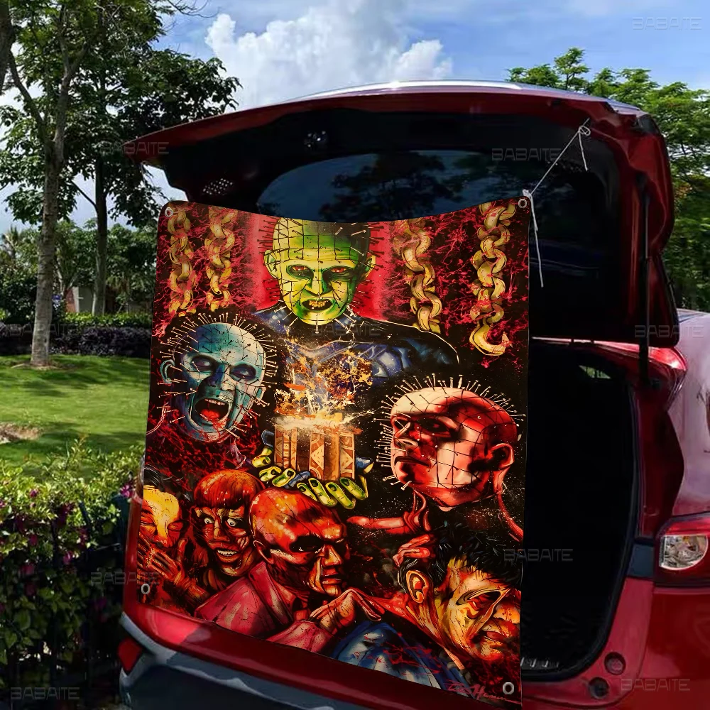 2022 Hellraiser Fantasy Horror Spannung Film kreative Muster hängende Flagge Polyester gedruckt Banner Hand gezogen Flagge