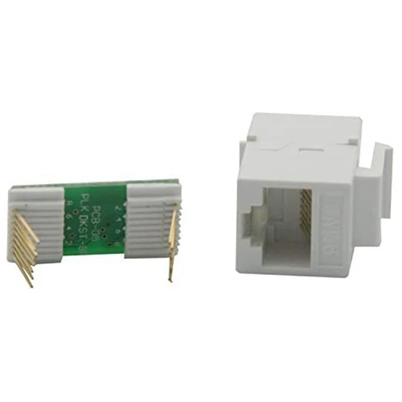 Acoplador Ethernet Keystone, paquete de 60 conectores hembra en línea Cat6 RJ45