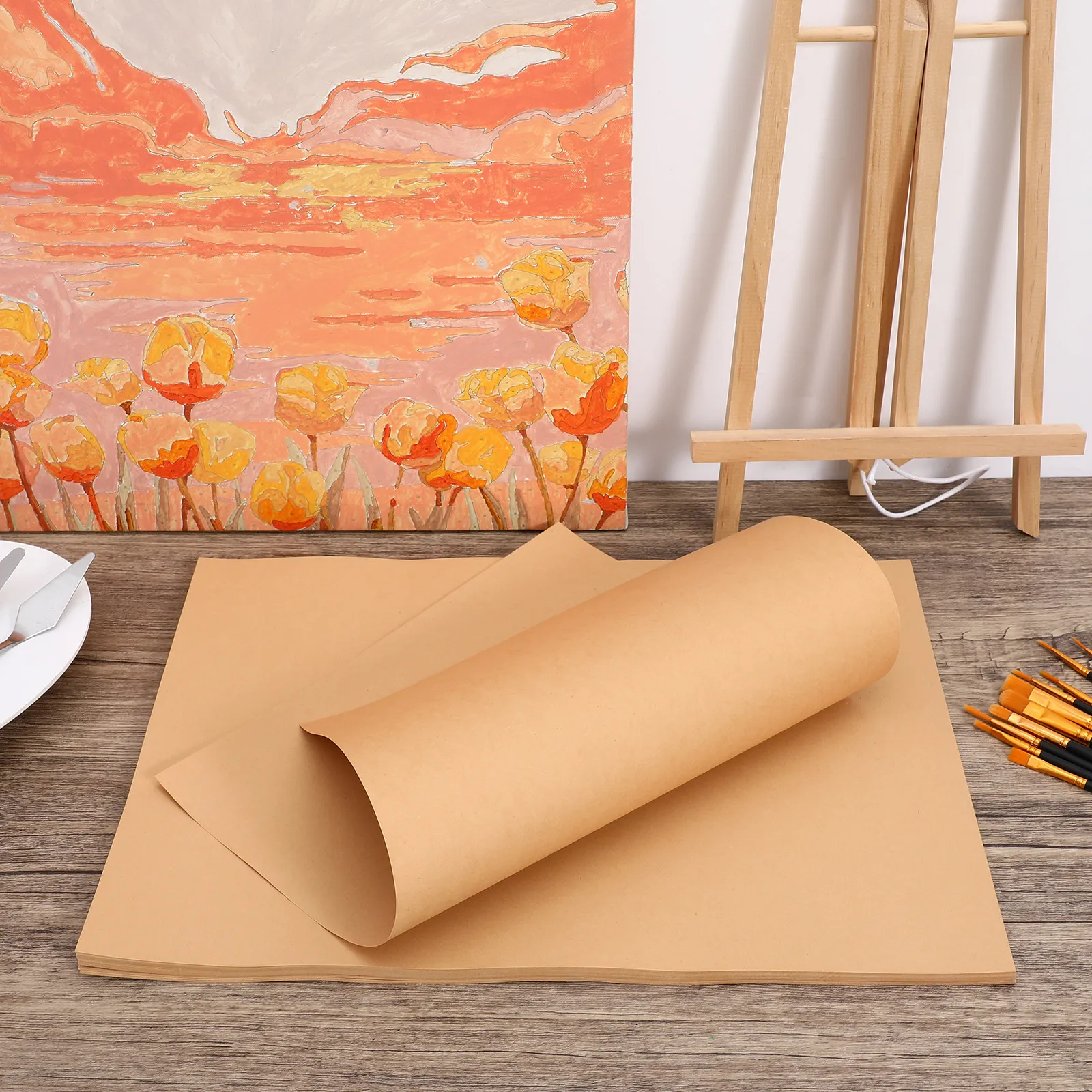 50Pcs Premium Thick Cardstock Sheets Kraft Paper for Painting Drawing Crafting Card Making Photo Mounts Book Binding
