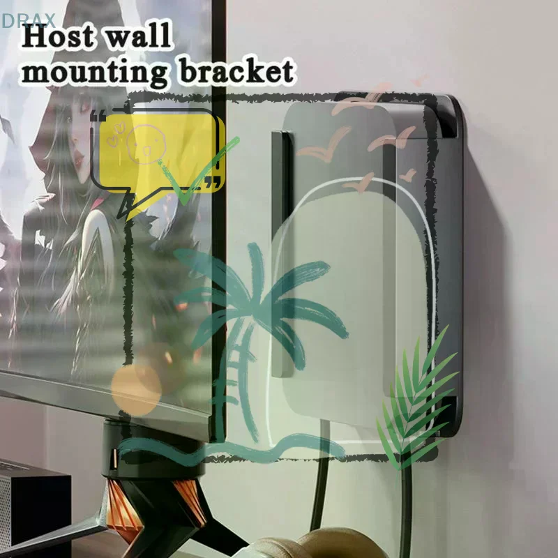 Mini VESA Bracket For MacMini 2011 To 2024 M2 Pro Wall Mount Bracket Non-slip Save Desktop Space Ventilate Dissipate Heat