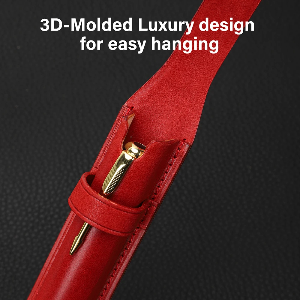 CRAZYSMITH Handmade Genuine Leather Fountain Pen Case, Full Grain Cowhide Pen Sleeve Holder, Protective Pen Pouch, Luxury Gifts