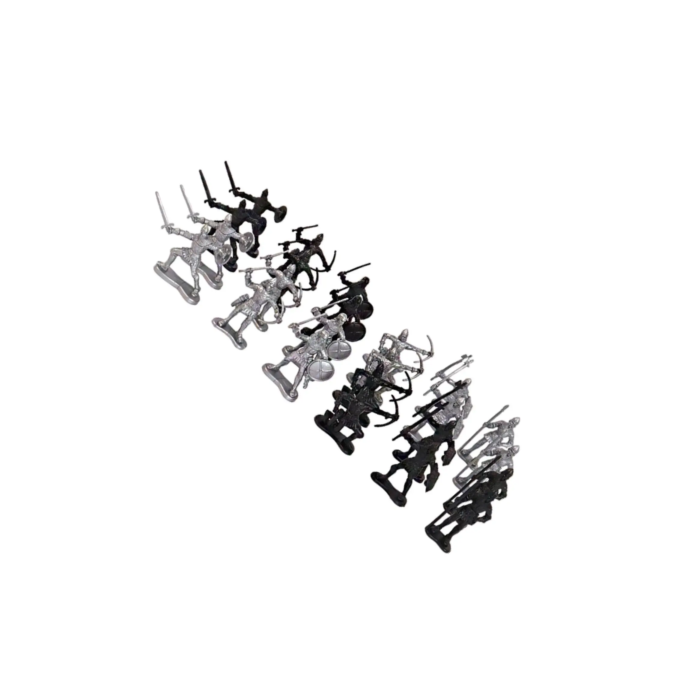 

Plastic Medieval Knight Soldier Toys Army Men Archaic Soldiers Army Infantry 24 pcs