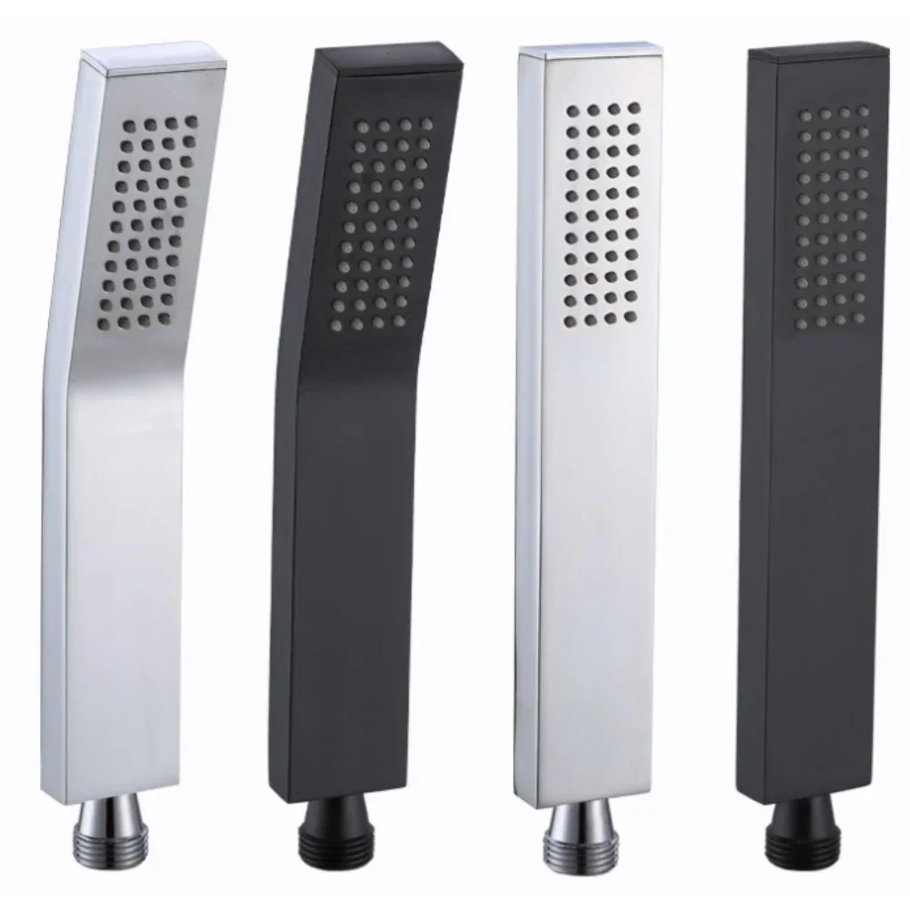 

Ручная душевая лейка из нержавеющей стали квадратной формы с мощным распылением и простой установкой для жилых и гостиничных ванных комнат