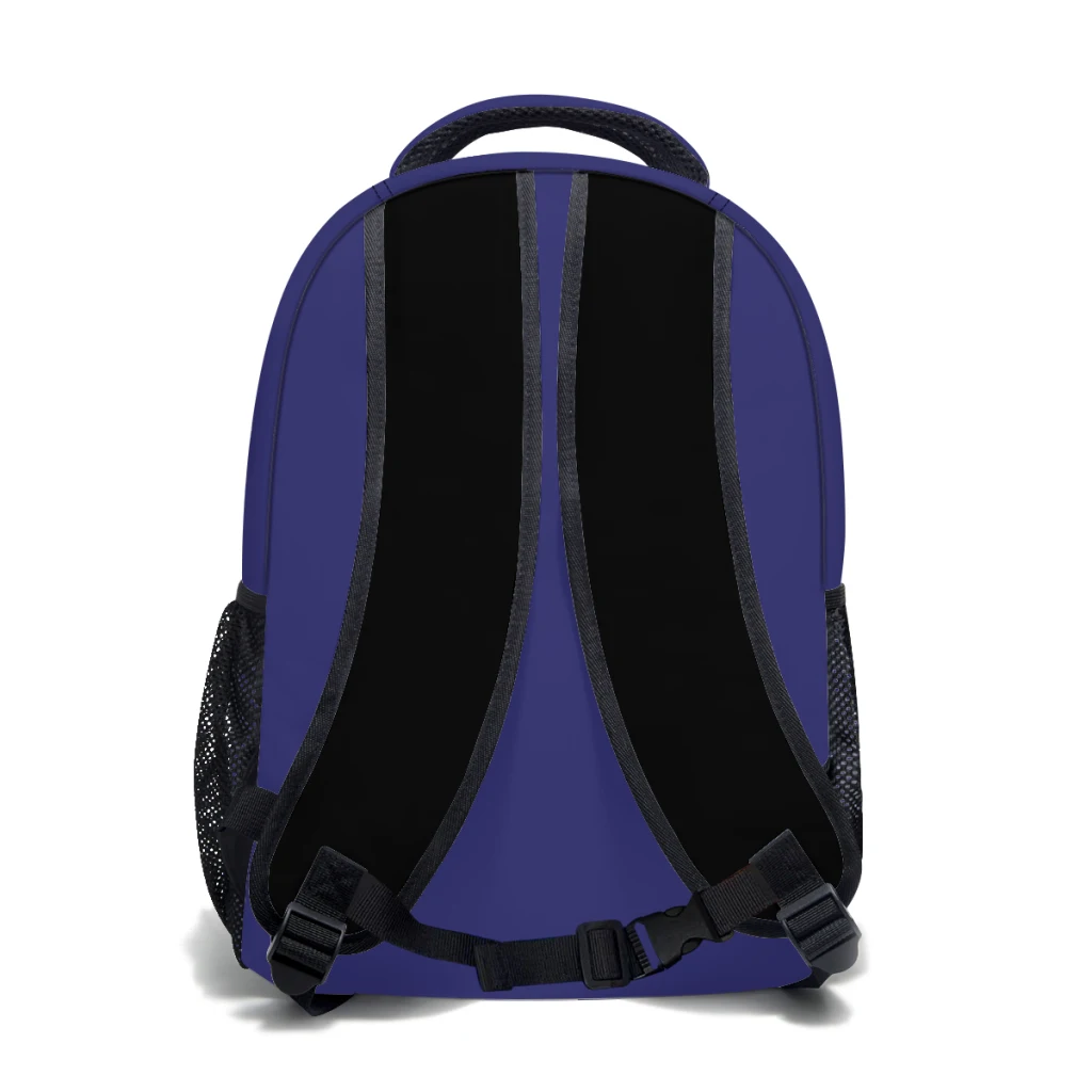 Leve bloqueio azul impresso mochila casual, mochila de juventude infantil, 17"