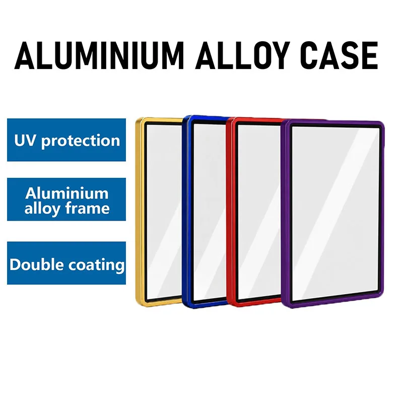 Aluminum Alloy Graded Cards Protector Case For PSA/CGC Slab, 35PT UV & Scratch Resistant Trading Card Magnetic Display Holder Box