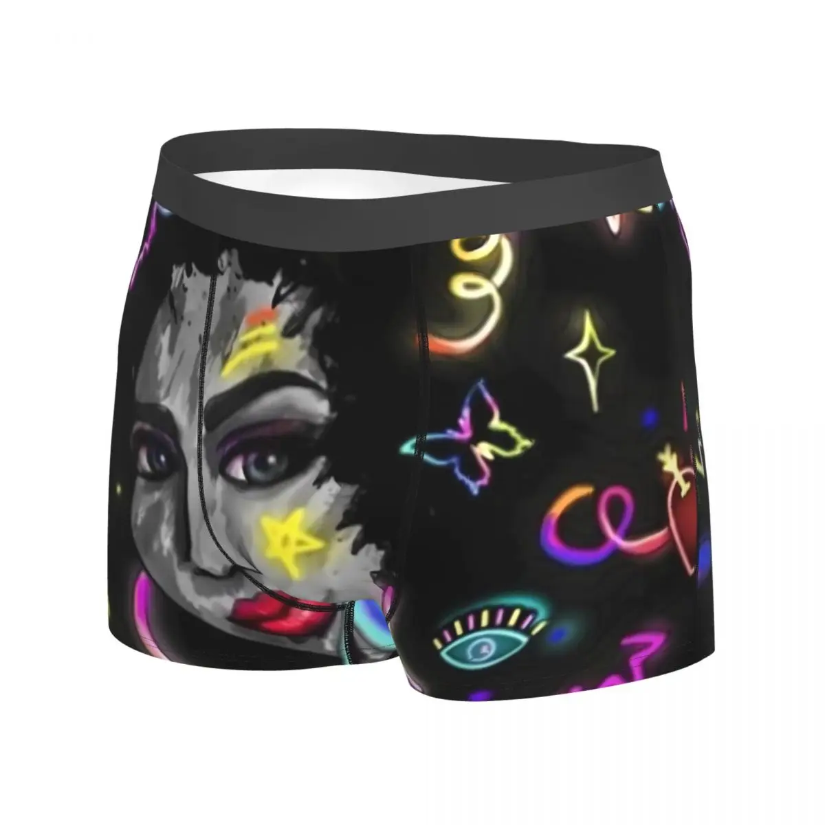 Abstract Ladies Underwear Pretty Afro Girl Design Boxershorts High Quality Men Underpants Funny Boxer Brief Gift Idea