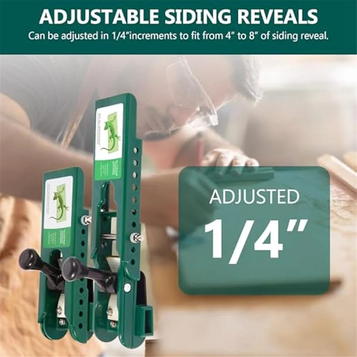 ABNJ Fiber Cement Siding Installation Tools - 3/8 Inch Compatible Lap Gauge with Adjustable Reveals, 2 Pack