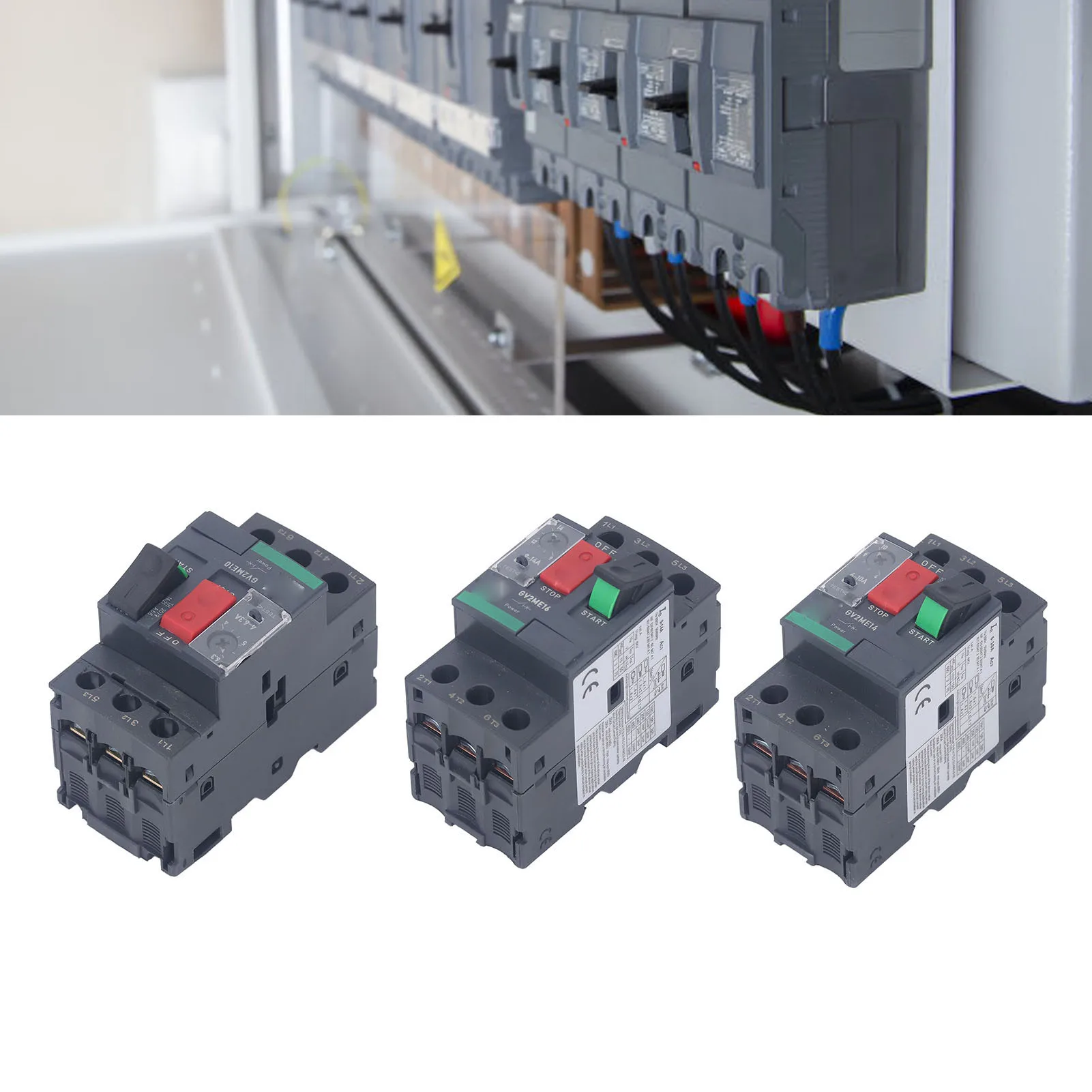 

Motor Circuit Breaker Overload Thermal Magnetic Manual Motor Starter Button Rail Mount AC690V Motor Circuit Breaker