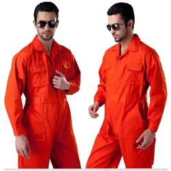 New 2025 Men's Pure Cotton Welder Work Clothes Labor Protection Clothing Thickened Fire Retardant Jumpsuit Jumpsuit Overalls 4XL