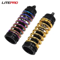 Litepro Folding Bike Adjustable Damping Front Shock Absorber For Birdy Bicycle Spring Titanium Axle Shock Absorber