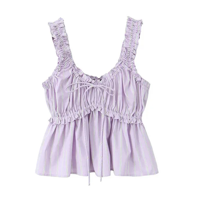 New Summer Fashion Women Suits Square Collar Sleeveless Lace-Up Folds Tops+Mid-Waist Bow Pocket Buttons Wide Leg Pants