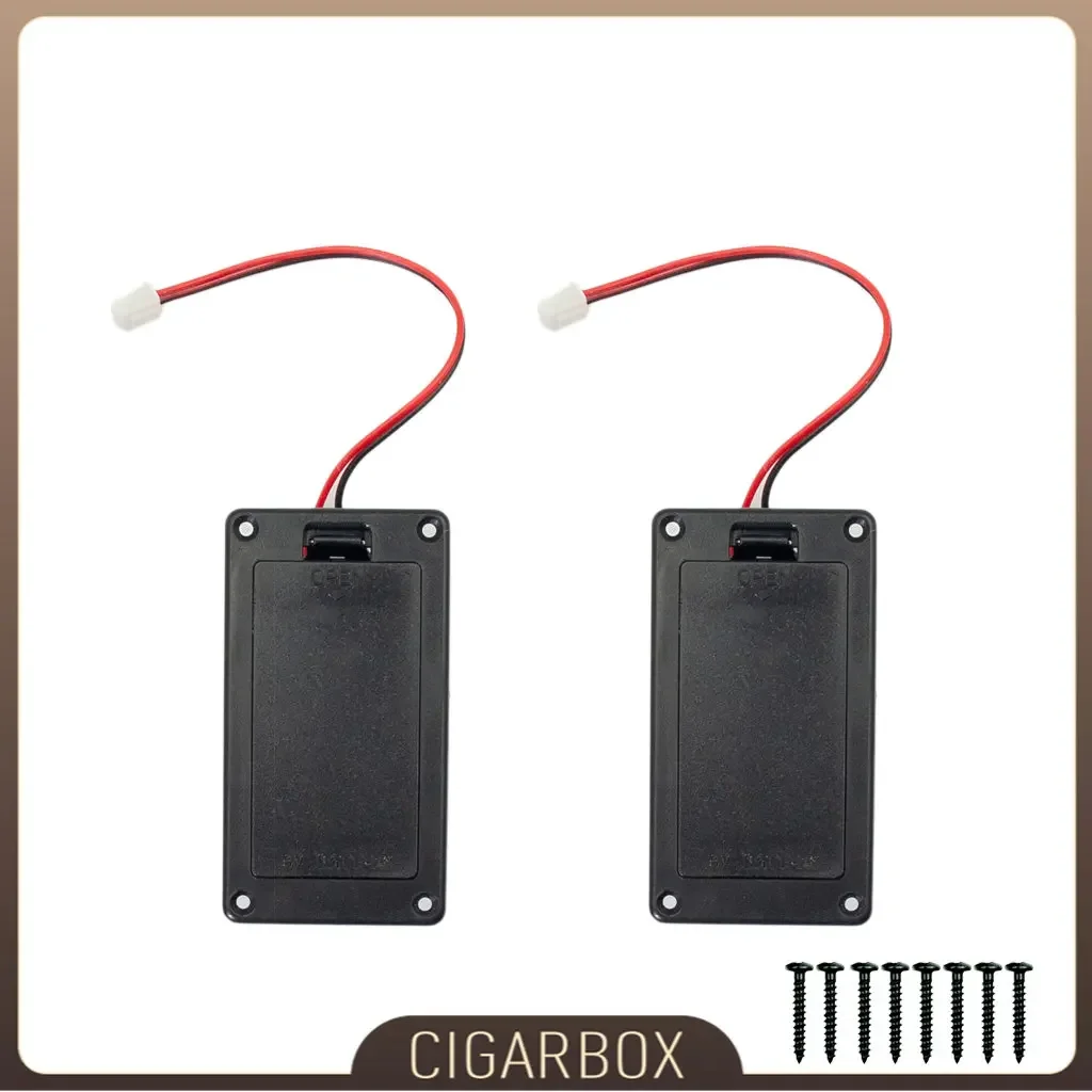 One Pair 2PCS 9V Battery Box Case Holders For Guitar Bass Pickup W/ Wires Guitar Replacement Accessories 2/5/10 PCS